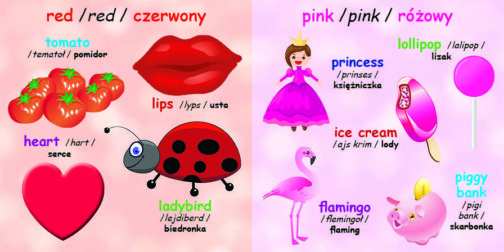 MOJE PIERWSZE ANGIELSKIE SŁÓWKA - KOLORY
